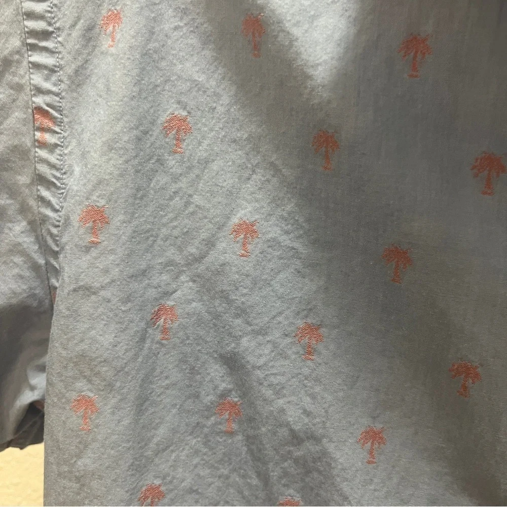 UNTUCKit Hamilton Blue Pink Palm Tree Short Sleeve Button Down Shirt Small - Picture 2 of 8